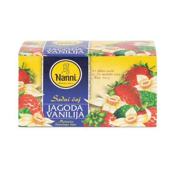 Nanni Čaji - Jagoda Vanil. 50g Sadni čaj 50g